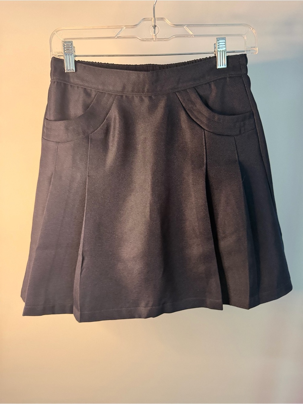 Nautica Skater Skirt Girls 14 Navy Blue Like New Pleated Front Pocket Accents